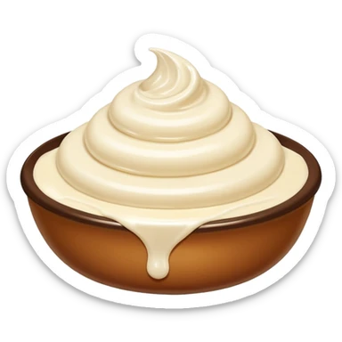 A smooth and creamy texture, soft and thick, glossy and rich, realistic, high detail, simple composition, isolated on white background, centered composition
 sticker