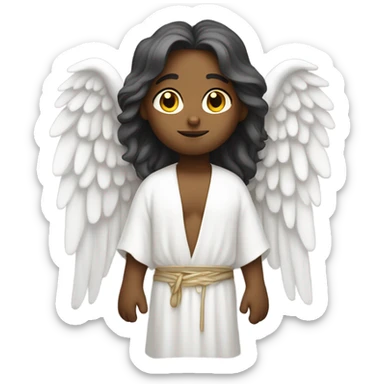 angel looking down from heaven sticker