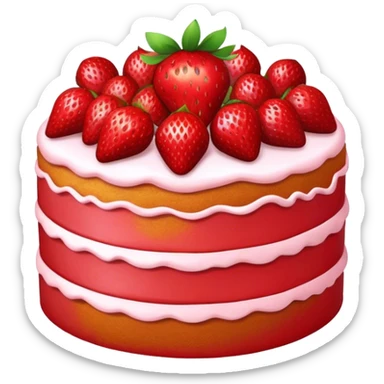 Torta de fresas sticker