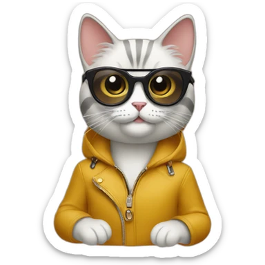 Fendi fashionable cat sticker
