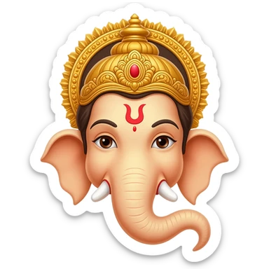 Lord ganesha valampuri sticker