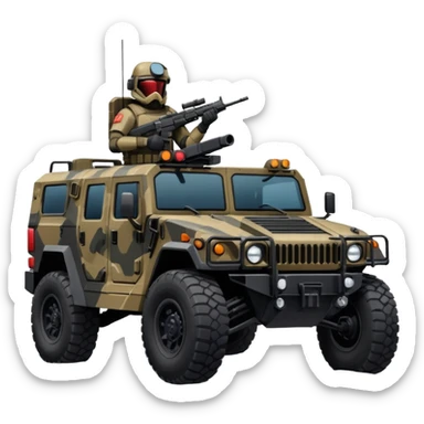 Stealthy camouflage Rock climbing Snow planet dark scary Imperial Shock Troopers police off road interceptor humvee camper  sticker