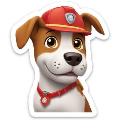 marshall dog from paw patrol sticker