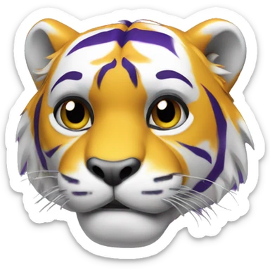 lsu tiger mascot sticker