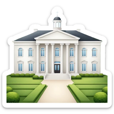 big white sorority house sticker