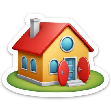 A red pill house  sticker