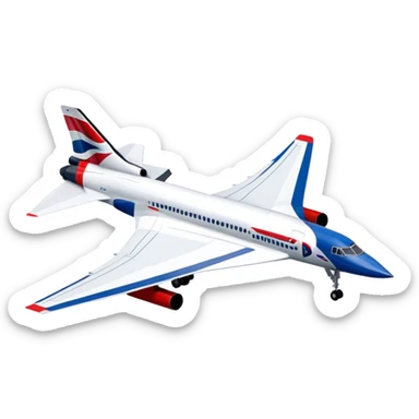 Concorde - British Airways (Model Year: 2020) (Iconic colour: White with blue and red) sticker