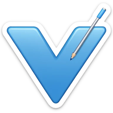 BLUE TICK white background sticker