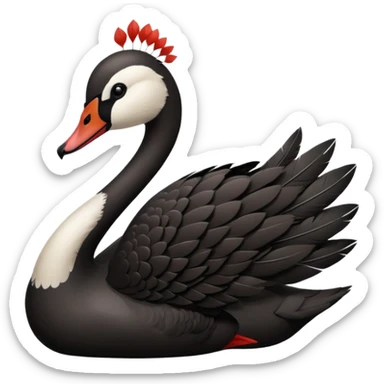 Black swan emoji sticker