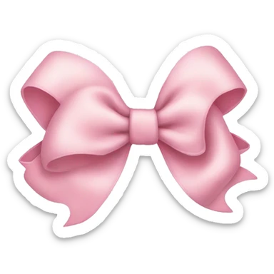 baby pink bow sticker