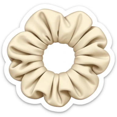 Cream scrunchie sticker