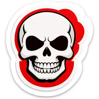 Skull winking sticker