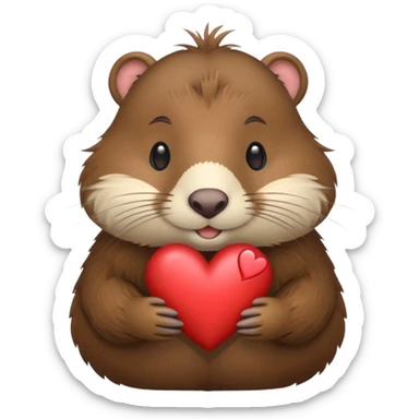 nutria con corazon para copiar y pegar en chat sticker