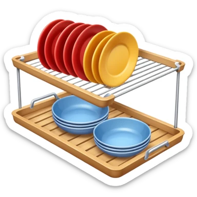 dishes drying rack sticker