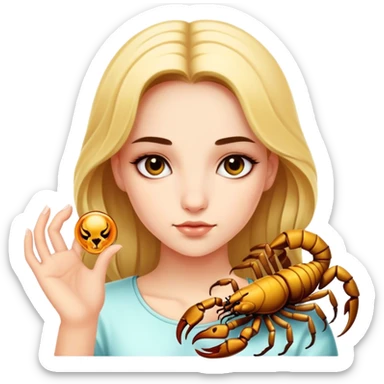 Scorpion horoscope girl sticker