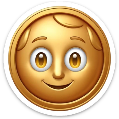 penny coin mascot with a cute face, money savvy, financial advisor character with dollar sign eyes sticker