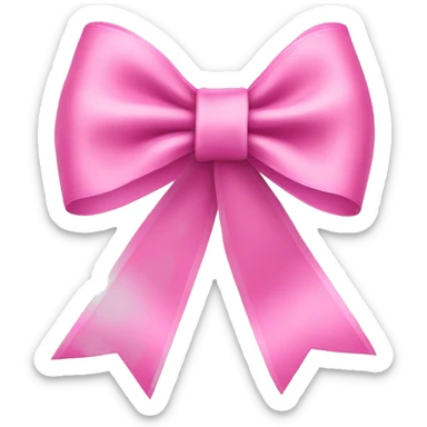 pink ribbon bow  sticker