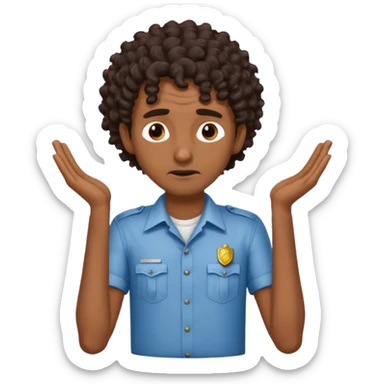 Make a dirty Indian with a shirt fro curly hair getting arrested. Make the Indian skinny too sticker
