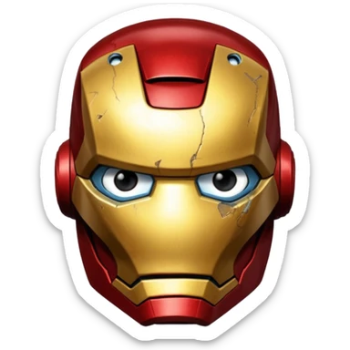 Iron man only face sticker