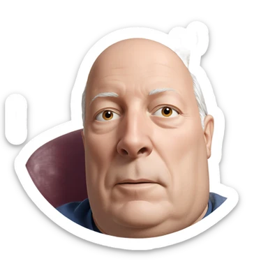 serene male portrait image sticker