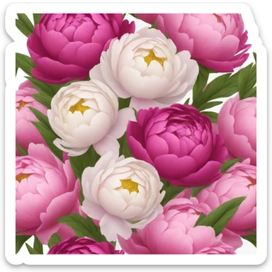 Peonies bouquet sticker