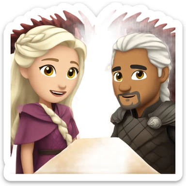 Drogon with daenerys sticker