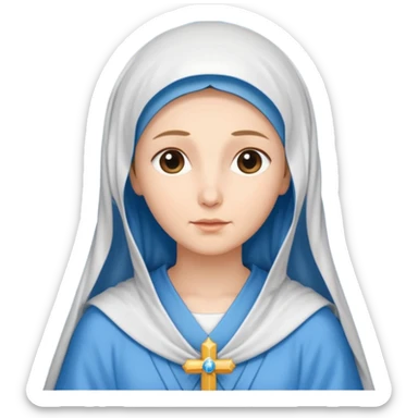 Image of the Mother of God in a frame sticker