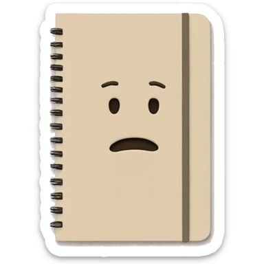 notebook, Moleskin, Sand color sticker