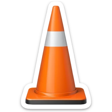 Warning Cone black sticker