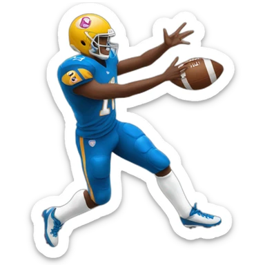 football player shooting the ball sticker