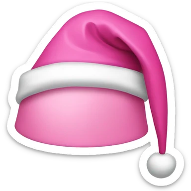 pink santa hat sticker