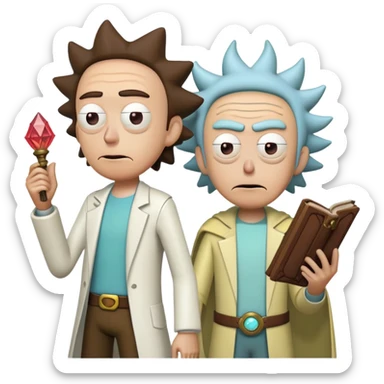 Rick and Morty D&D sticker
