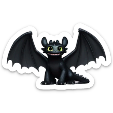 toothless how to train your dragon sticker