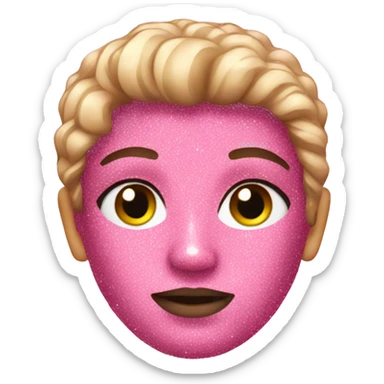 Pink glitter sticker