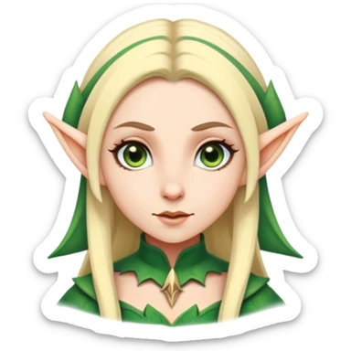 female elf with pointed ears sticker