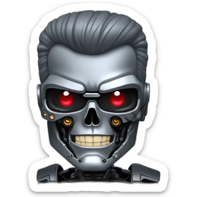 terminator t800 smiling sticker