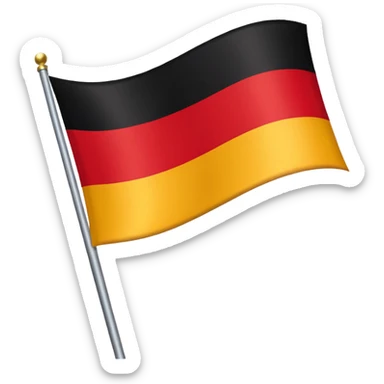 German flag on flagpole sticker