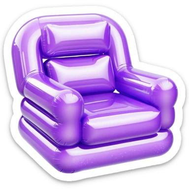 90’s Sparkly inflatable chair sticker