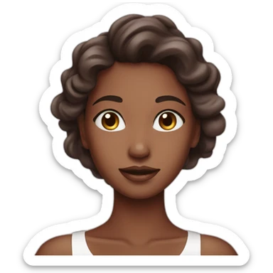 beatiful girl doing skincare sticker