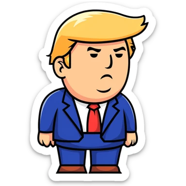 Donald Trump silhouette with black background sticker