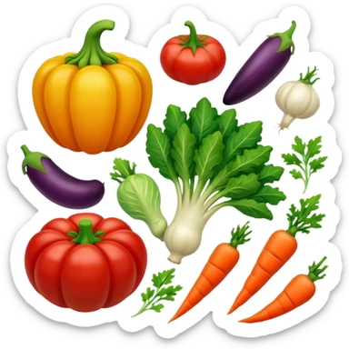 fresh vegetables sticker