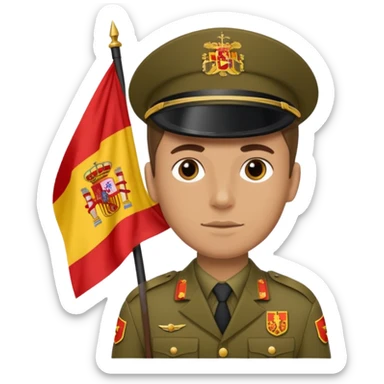Soldado con bandera de la segnda republica española sticker