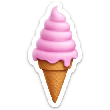 pink ice cream sticker