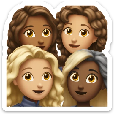 Four girlfriends  sticker