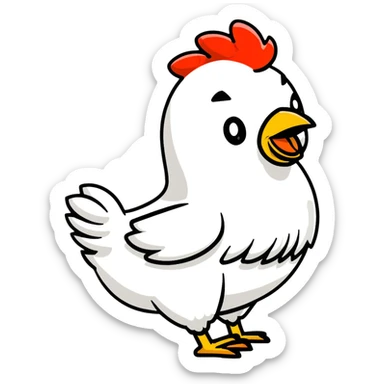 creeper on a chicken sticker