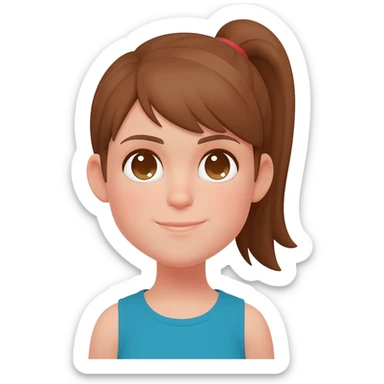 Girl with ponytail sticker