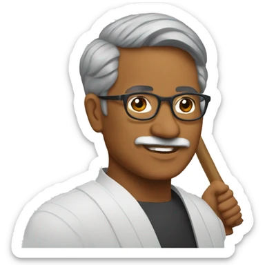 PINARAY VIJAYAN WITH COMMUNIST FLAG sticker