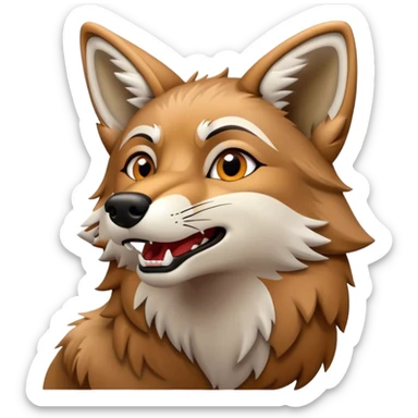 Coyote howls  sticker