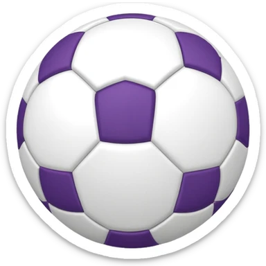 bola de futebol branco e roxa sticker
