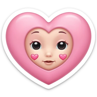 Baby Pink heart sticker